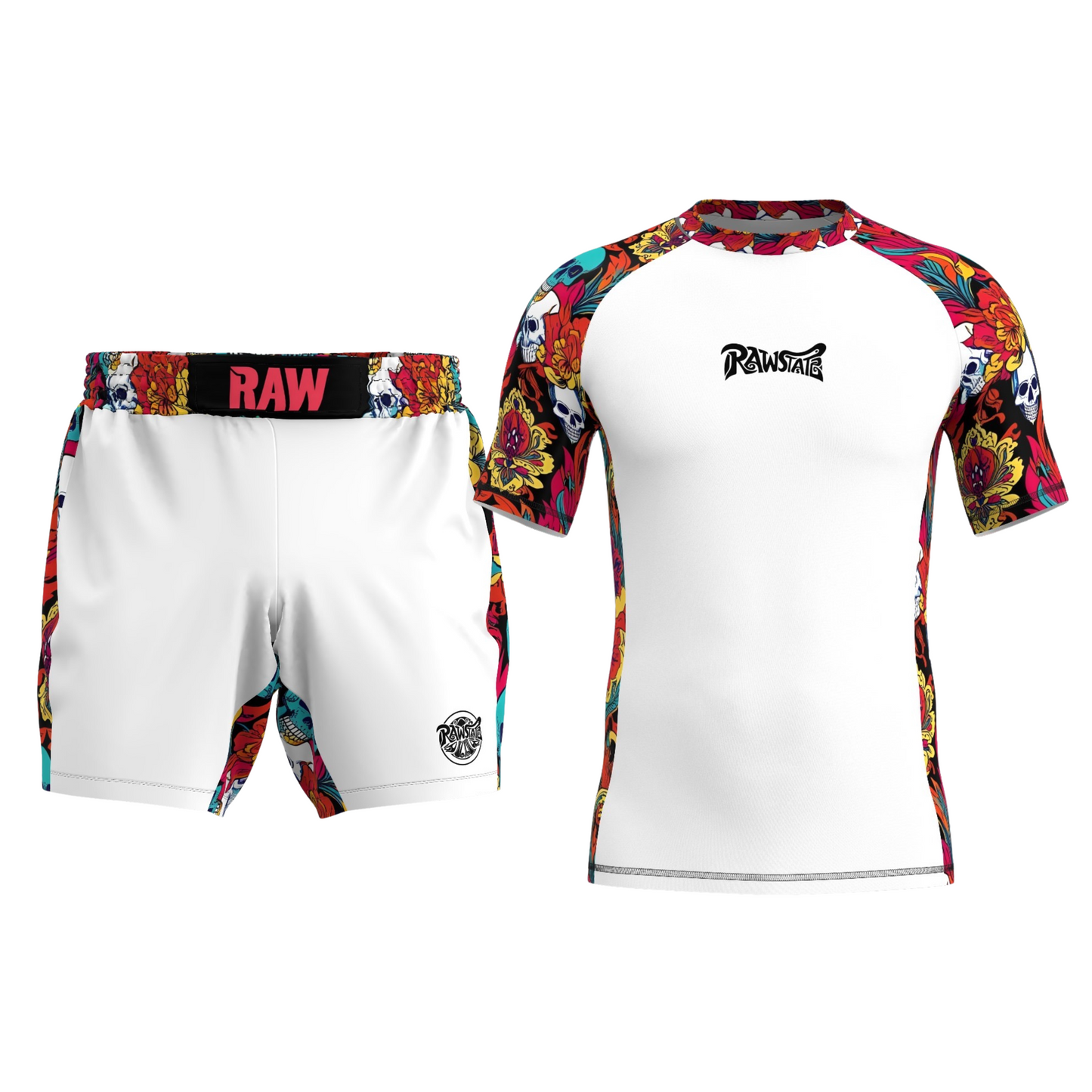 SKULLTRIP Premium Matching Set - RASH GUARD + GRAPPLING SHORTS